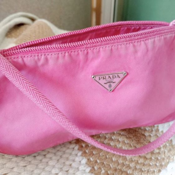 ไนล่อน หญิง ชมพู ,📌ลดราคาค่ะ📌Used Prada Pink Nylon Mini Shoulder bag 