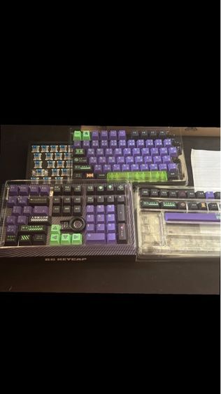 เม้าส์ และคีย์บอร์ด keyboard กับ keycaps Eva 01 