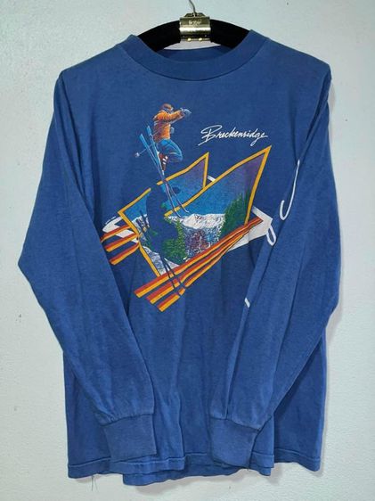 เสื้อทีเชิ้ต อื่นๆ แขนยาว เสื้อยืดสินเทจลายวิวสกี Colorado 1984