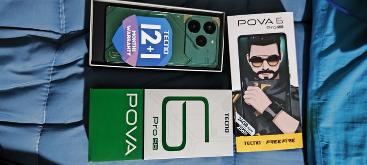 ยี่ห้ออื่นๆ 256 GB ขาย โทรศัพท์ Tecno Pova 6 Pro 5G (สีเขียว) มือสองสภาพดี