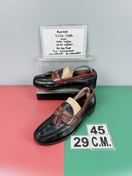 รองเท้าหนังแท้ Allen Edmons Sz.12us45eu29cm Made in USA รุ่นMax Field สีดำ พื้นหนังเย็บ แบรนด์ดังของใหม่หลักหมื่น สภาพสวย ไม่ขาดซ่อม