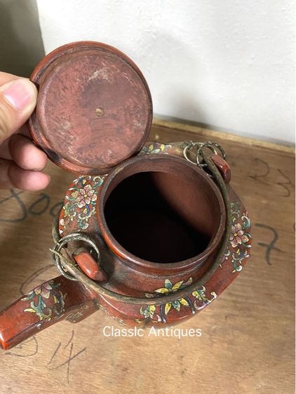 กาน้ำชาจีน เขียนลายมังกรสะสมA2 รูปที่ 7