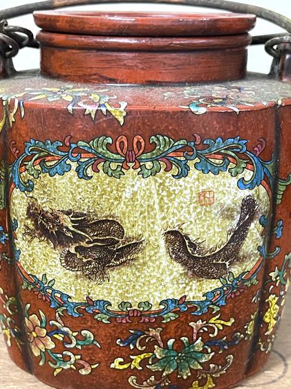 กาน้ำชาจีน เขียนลายมังกรสะสมA2 รูปที่ 2