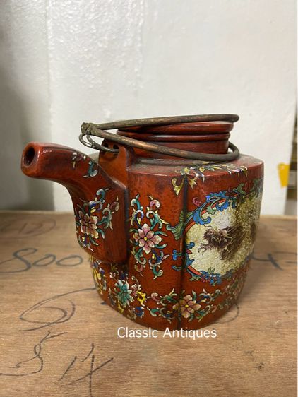 กาน้ำชาจีน เขียนลายมังกรสะสมA2 รูปที่ 6