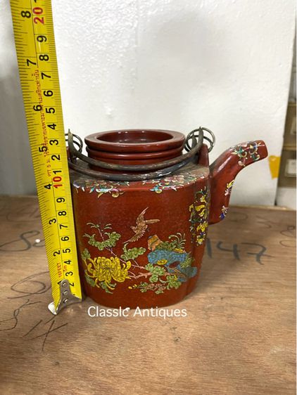 กาน้ำชาจีน เขียนลายนกไม้ สะสมA3 รูปที่ 10