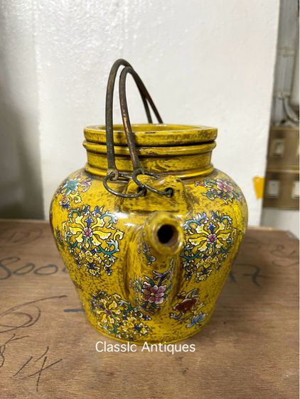 กาน้ำชาจีน เขียนลายนกไม้ สะสมA4 รูปที่ 3