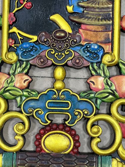 แผ่นไม้ แกะสลัก ขุนนางจีนสะสม รูปที่ 5