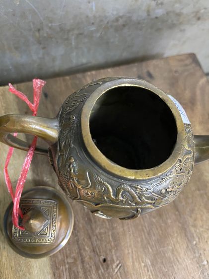 กาน้ำชา ลายปลา ไก่ทองเหลืองสะสม รูปที่ 10