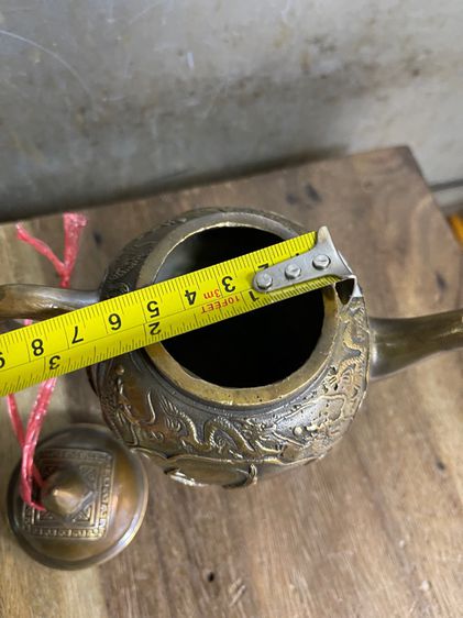 กาน้ำชา ลายปลา ไก่ทองเหลืองสะสม รูปที่ 14