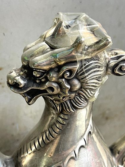 กาน้ำชา หัวมังกร หยินหยางกะไหล่เงินสะสม รูปที่ 4