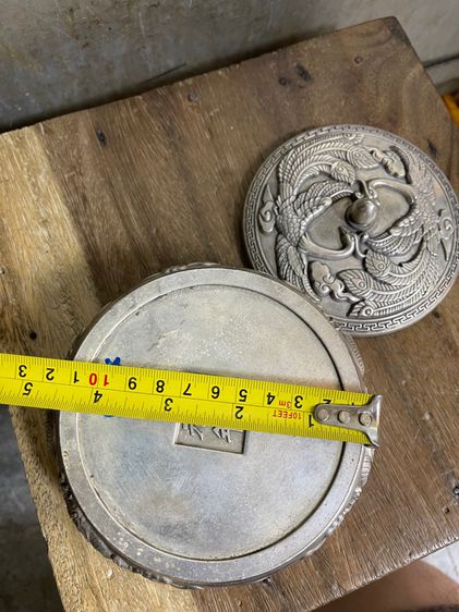 โถ ฝากะไหล่เงิน ลายนกฟีนิกซ์ มังกรสะสมA15 รูปที่ 11