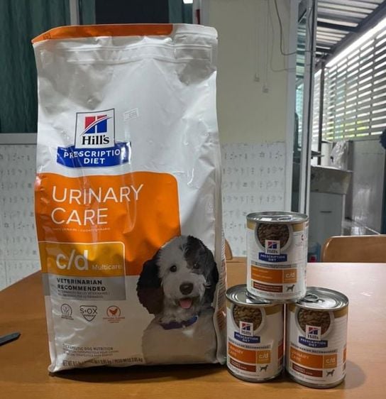 อาหารและขนมสุนัข อาหารเม็ดสุนัขโรคนิ่ว hill's urinary care 3.85 kg - อาหารเปียก 354 g 3 กระป๋อง 