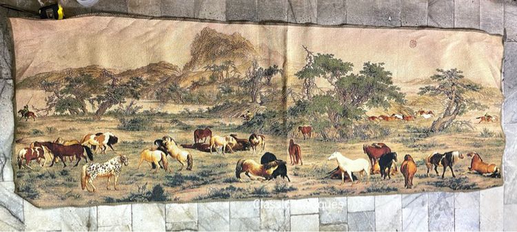 ภาพปัก ม้าป่า ผืนยาวสะสม รูปที่ 2