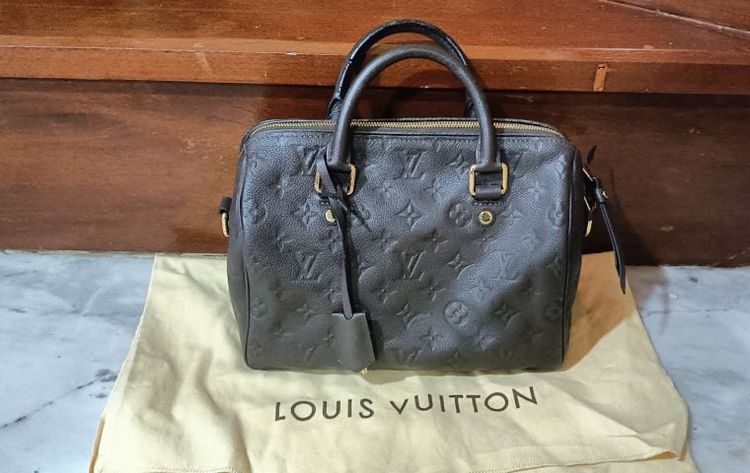 Louis Vuitton หนังแท้ หญิง น้ำตาล LV speedy25 Monogram Empreinte 2013
