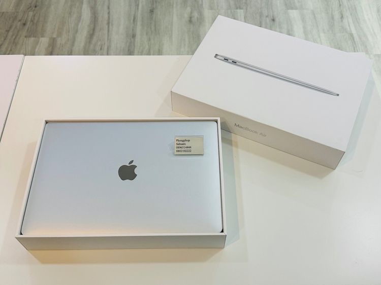Apple แมค โอเอส 8 กิกะไบต์ USB ไม่ใช่ Macbook Air 13 2019  สี Silver สภาพสวย ศูนย์ไทย  Ram 8 128 Gb ครบยกกล่อง 14500 บาท