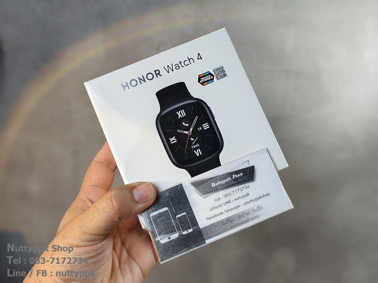 📌 Honor Smartwatch Watch4 Black หน้าจอ Amoled 1.75" ดีไซน์หรูหรา บอดี้อลูมิเนียม โทรเข้าออกได้ กันน้ำ 5ATM ของใหม่ ไม่แกะซีล
