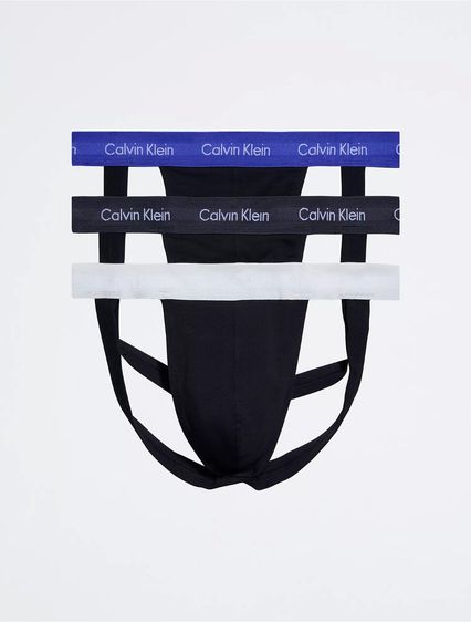 อื่นๆ M ดำ ไม่มีแขน กางเกงในชาย Calvin Klein Cotton Stretch 3-Pack Jockstrap NB2623