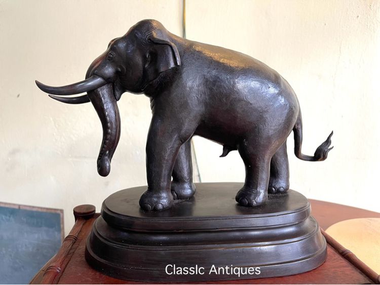 รูปปั้น ช้างทองเหลือง สะสม รูปที่ 2