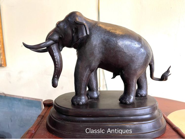 รูปปั้น ช้างทองเหลือง สะสม รูปที่ 3