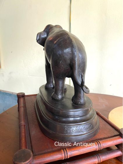 รูปปั้น ช้างทองเหลือง สะสม รูปที่ 7