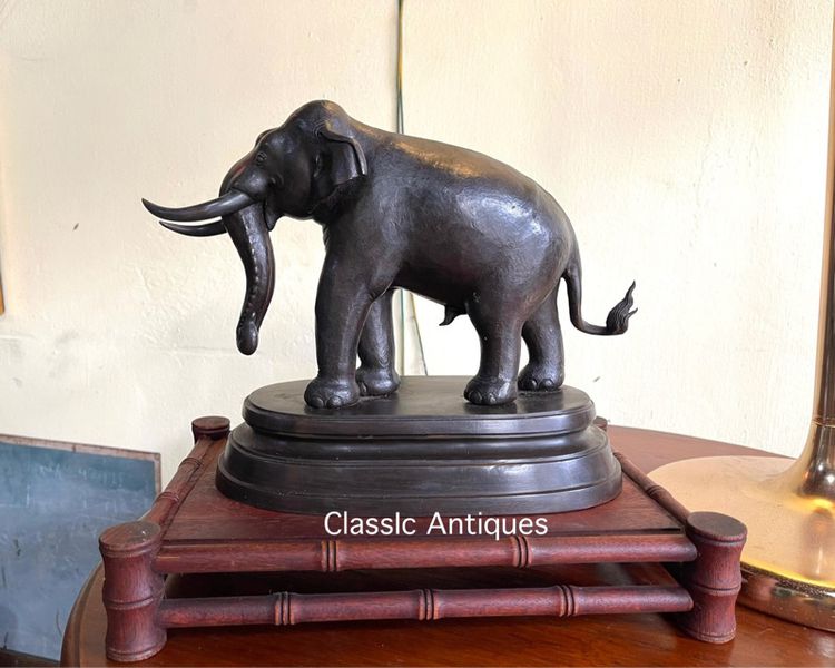 รูปปั้น ช้างทองเหลือง สะสม