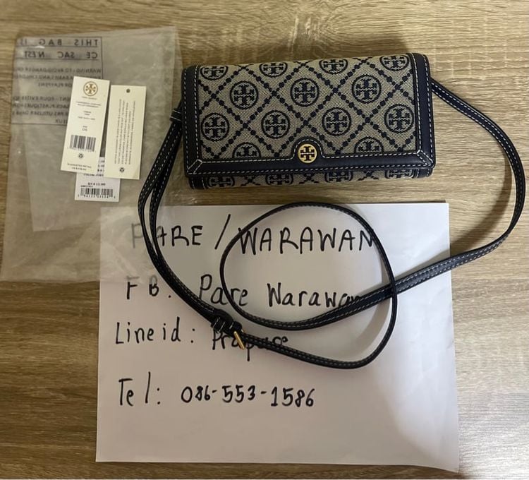 Tory burch T monogram Wallet on chain