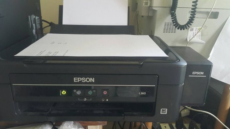 พริ้นเตอร์และสแกนเนอร์ EPSON L360 Printer เครื่องพิมพ์สี สภาพดีใช่ได้ปกติ หัวพิมพ์ออกครบ