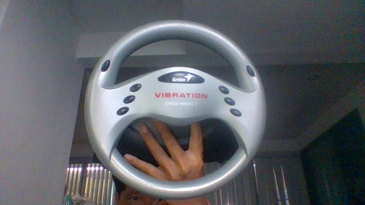 พวงมาลัย เกม USB , USB Gaming Steering Wheel Genius Speed Wfeel 2 Vibration