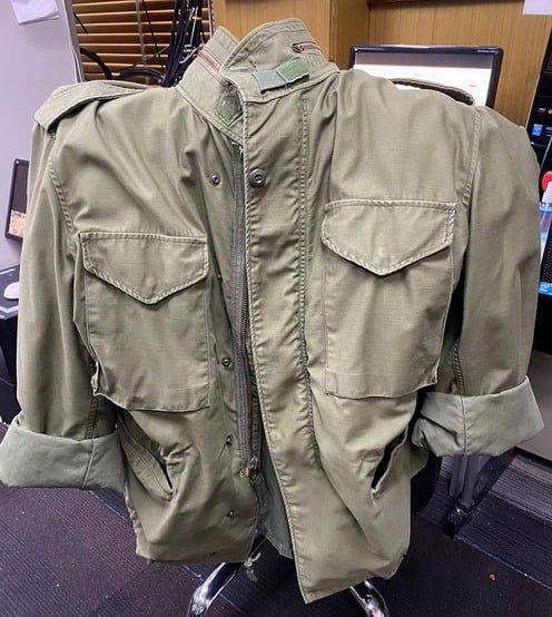 เขียว แขนยาว เสื้อแจ็คเก็ต   (M65 field jacket)  ขนาด XXL   