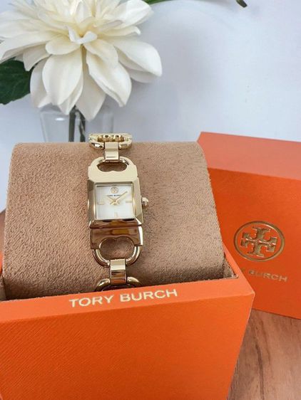 Coach ทอง นาฬิกาTory Burch Double T Link Gold Stainless Watch Chain Bracelet รุ่นTBW5411 