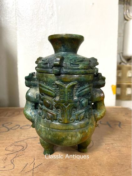 กระถางหิน แกะสลักสะสมB2