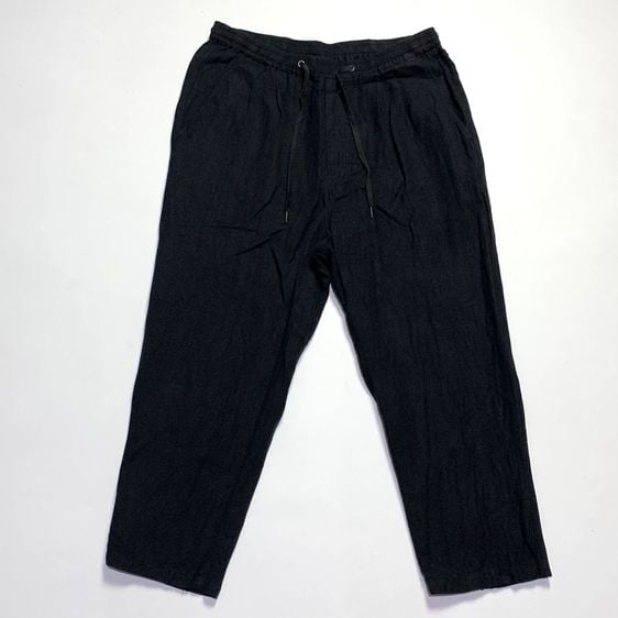 กางเกงขายาวผ้าลินินสีดำ แบรนด์ Browny Standard เอว 30-34