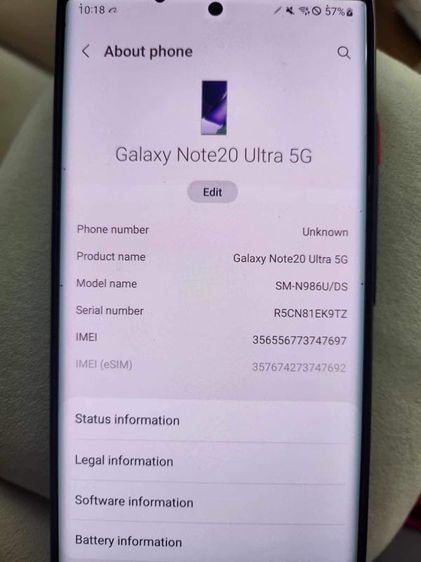 Samsung Note20 Ultra 5 G 128