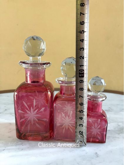 ขวดน้ำหอม แก้วเจียลาย สะสมA1 รูปที่ 7