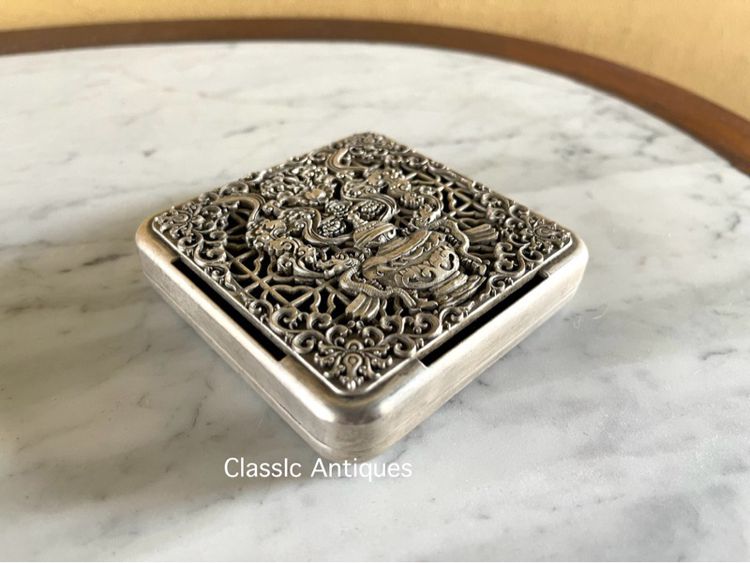 ตลับ กำยาน กะไหล่เงินสะสมA75 รูปที่ 6