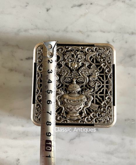 ตลับ กำยาน กะไหล่เงินสะสมA75 รูปที่ 9