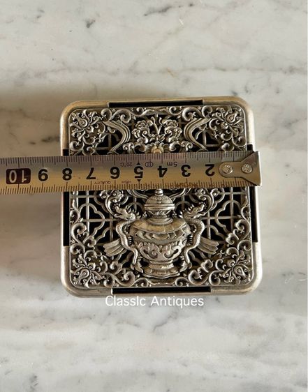 ตลับ กำยาน กะไหล่เงินสะสมA75 รูปที่ 8