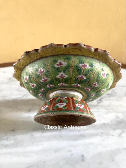 พานดิน สมัยอยุธยา เก่าโบราณสะสม รูปที่ 7