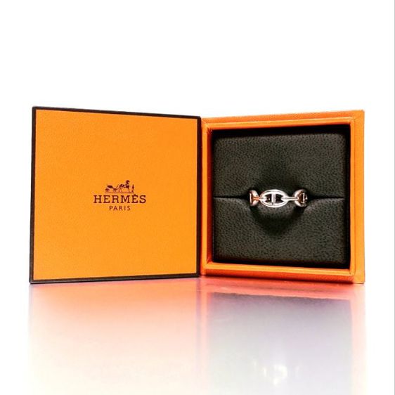 Used Like New HERMES
" Chaine d' Ancre Enchînée Silver Ring PM ( Silver 92.5 ) " Ring Size 59