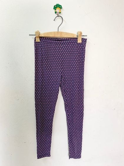 ยุนิsize145-155cmกางเกงเด็กโตเอวยืดHeattech สีม่วงลายดอก
