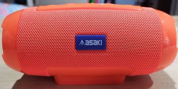 ขายลำโพงบลูทูธไร้สายแบบพกพายี่ห้อ Asaki รุ่น APS-429 สีส้ม รองรับการเล่นเพลงผ่าน Bluetooth, USB, Micro SD Card และสาย AUX สินค้าใหม่