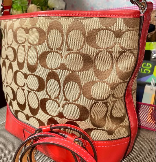 กระเป๋าสะพายCoach แท้ สีแดง รูปที่ 4