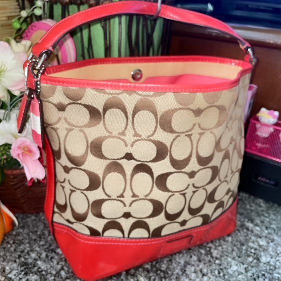กระเป๋าสะพายCoach แท้ สีแดง รูปที่ 5