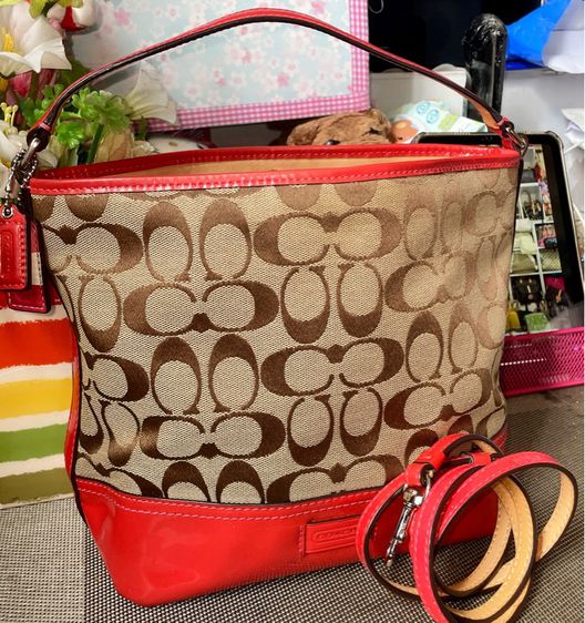 กระเป๋าสะพายCoach แท้ สีแดง รูปที่ 3