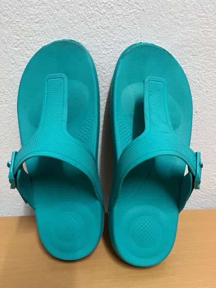 รองเท้ายางซิลิโคน กันน้ำ ลุยน้ำ ลุยฝน fitflop Iqushion ขนาด 6 UK 39 EU สีฟ้าเทอคอย ส่งต่อ