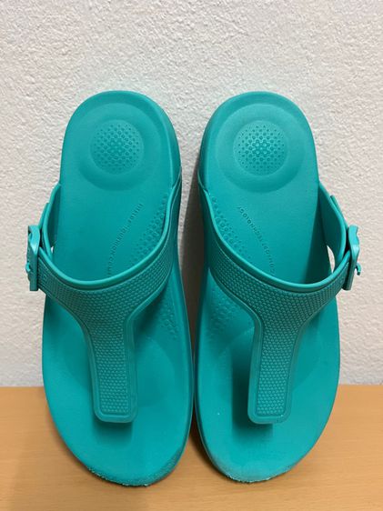 รองเท้ายางซิลิโคน กันน้ำ ลุยน้ำ ลุยฝน fitflop Iqushion ขนาด 6 UK 39 EU สีฟ้าเทอคอย ส่งต่อ รูปที่ 3