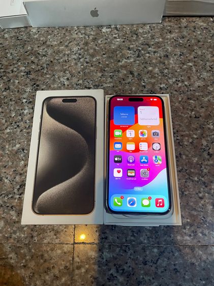 iPhone 256 GB ขายๆๆถูกๆไอโฟน15ProMaxสีใหม่หายากNatural Titauium256กิ๊กยกกล่องประกันกุมภาปีหน้าสูนTrueใช้งานดีทุกๆฟังชั่นถูกมากกก