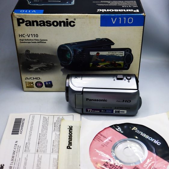 กล้องวิดีโอ Panasonic HC-V110 Full HD Camcorder 38x Optical 72x Intelligent Zoom, กล้องวิดิโอขนาดกะทัดรัด คุณภาพระดับ Full-HD และซูมได้ถึง 