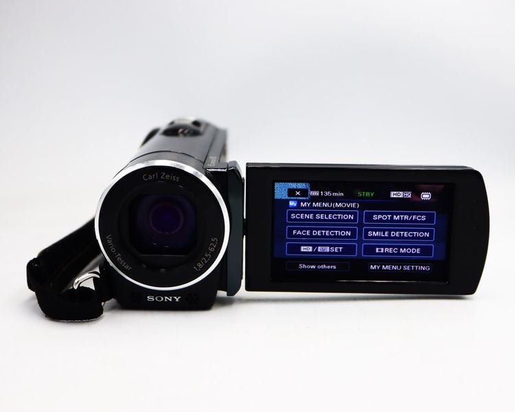SONY HDR-CX150E Handycam CX150 กล้องวีดีโอ SD เมมในตัว 16GB built-in 25X zoom Touchscreen เมนูไทย มือสอง 300x Digital Zoom IMAGE STABILISATI