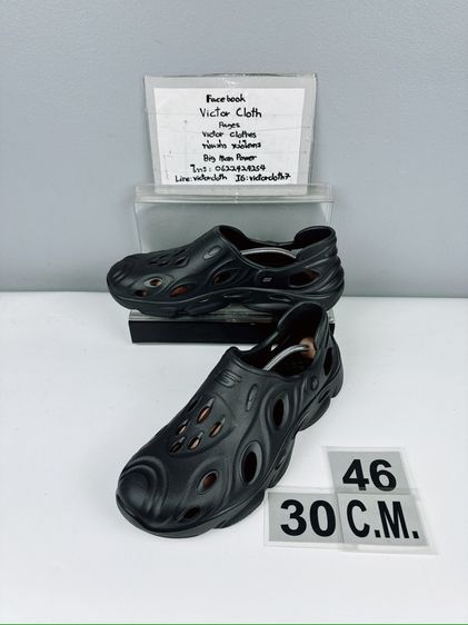 รองเท้าแตะ Skechers Sz.12us46eu30cm สีดำ สภาพสวยมาก เหมือนใหม่ ไม่ขาดซ่อม ใส่เดินลุยน้ำลุยฝนสบาย